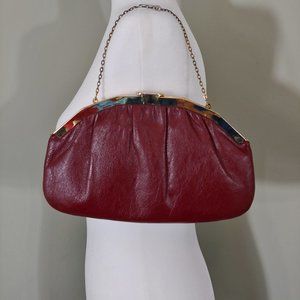 Vintage Etra 60's Leather Clutch Cocktail Bag